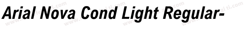 Arial Nova Cond Light Regular字体转换